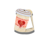 Hand-painted Cafe Coffee Compact Mirror | Eco-Friendly