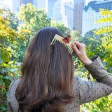 Hand-Painted Love Teddy Detangling Wide Tooth Hair Comb | Eco-Friendly