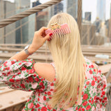 Hand-Painted Kawaii Cat Detangling Wide Tooth Hair Comb | Eco-Friendly