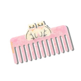 Hand-Painted Kawaii Cat Detangling Wide Tooth Hair Comb | Eco-Friendly