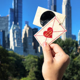 Hand-painted Love Mail Compact Mirror | Eco-Friendly