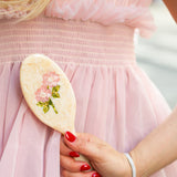Hand-Painted Wild Roses Amazing Hair Day Brush | Eco-Friendly