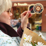Hand-painted Camembert Compact Mirror | Eco-Friendly