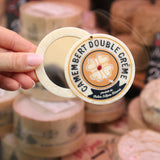 Hand-painted Camembert Compact Mirror | Eco-Friendly