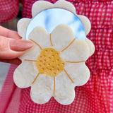 Hand-painted Vintage Daisy Compact Mirror | Eco-Friendly