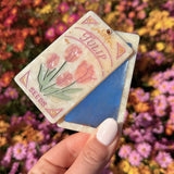 Hand-painted Tulip Seeds Compact Mirror | Eco-Friendly