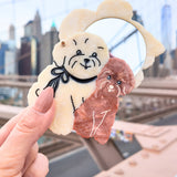 Hand-painted Puppy Friends Compact Mirror | Eco-Friendly