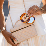 Hand-painted Good Luck Horseshoe Compact Mirror | Eco-Friendly