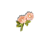 Hand-painted Wild Roses Claw Hair Clip | Eco-Friendly