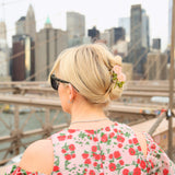 Hand-painted Wild Roses Claw Hair Clip | Eco-Friendly