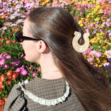 Hand-painted Good Luck Horseshoe Claw Hair Clip | Eco-Friendly