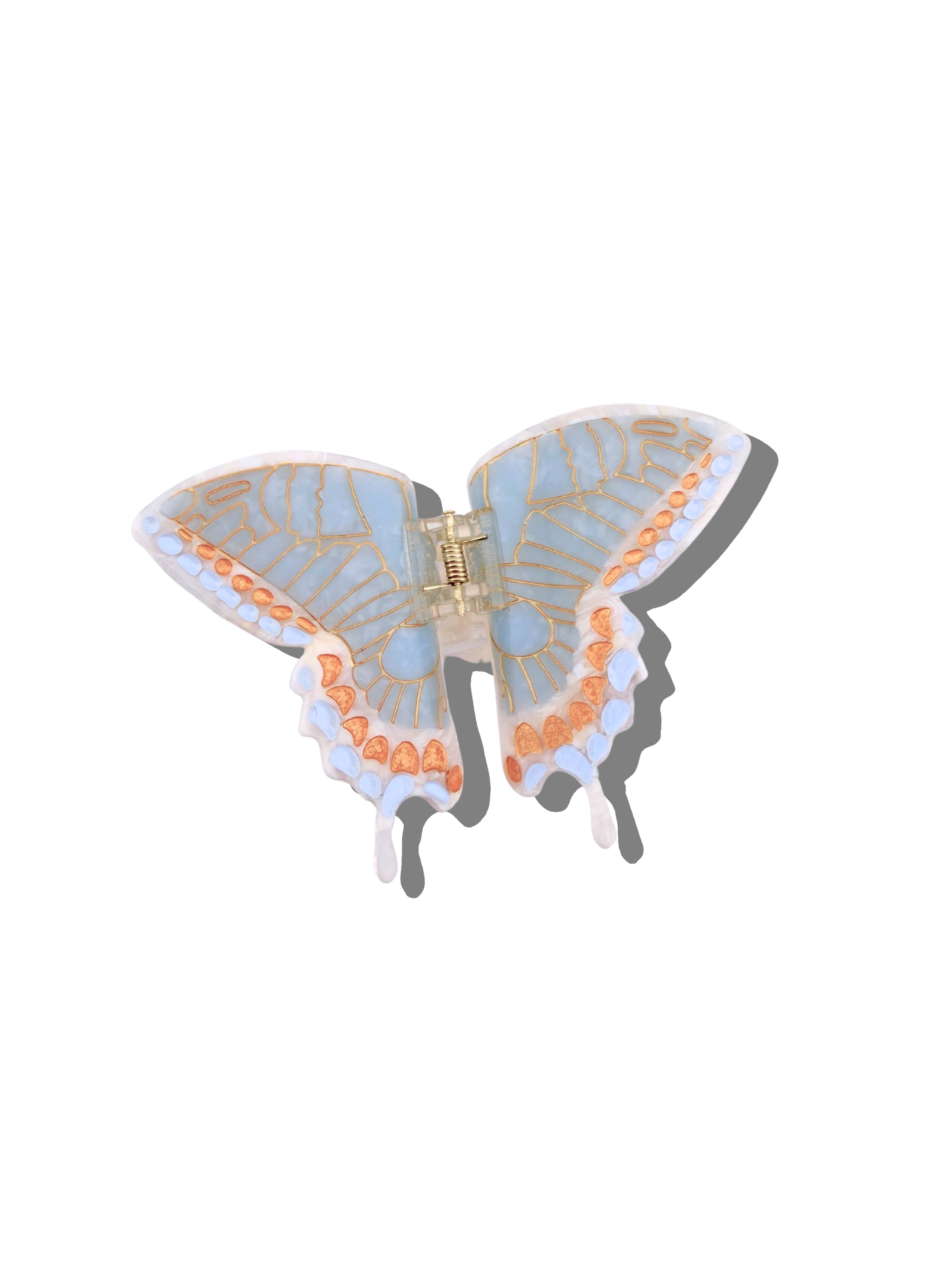 Hand-Painted Swallowtail Butterfly Claw Hair Clip | Eco-Friendly