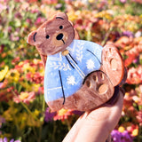 Hand-painted Cowboy Teddy Bear Claw Hair Clip | Eco-Friendly