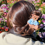 Hand-painted Cowboy Teddy Bear Claw Hair Clip | Eco-Friendly