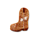 Hand-painted Daisy Cowboy Boot Claw Hair Clip | Eco-Friendly