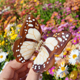 Hand-painted Boho Monarch Claw Hair Clip | Eco-Friendly