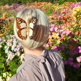 Hand-painted Boho Monarch Claw Hair Clip | Eco-Friendly