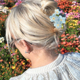 Hand-painted Forget-Me-Not Claw Hair Clip | Eco-Friendly