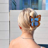 Hand-painted Boho Monarch Claw Hair Clip | Eco-Friendly