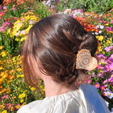 Hand-painted Paisley Heart Claw Hair Clip | Eco-Friendly
