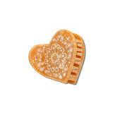 Hand-painted Paisley Heart Claw Hair Clip | Eco-Friendly