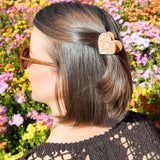 Hand-painted Mini Paisley Heart Claw Hair Clip | Eco-Friendly