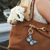 Hand-painted Paper Kite Butterfly Bag Charm + Keychain | Eco-Friendly