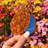 Hand-painted Lucky Penny Compact Mirror | Eco-Friendly