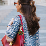 Hand-painted Wild Clover Bag Charm + Keychain | Eco-Friendly