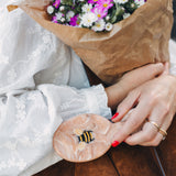 Hand-painted Honey Bee Handbag Hero Brush | Eco-Friendly