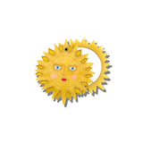 Hand-painted Celestial Sun Compact Mirror | Eco-Friendly