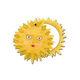 Hand-painted Celestial Sun Compact Mirror | Eco-Friendly