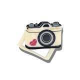 Hand-painted NY Vintage Camera Compact Mirror
