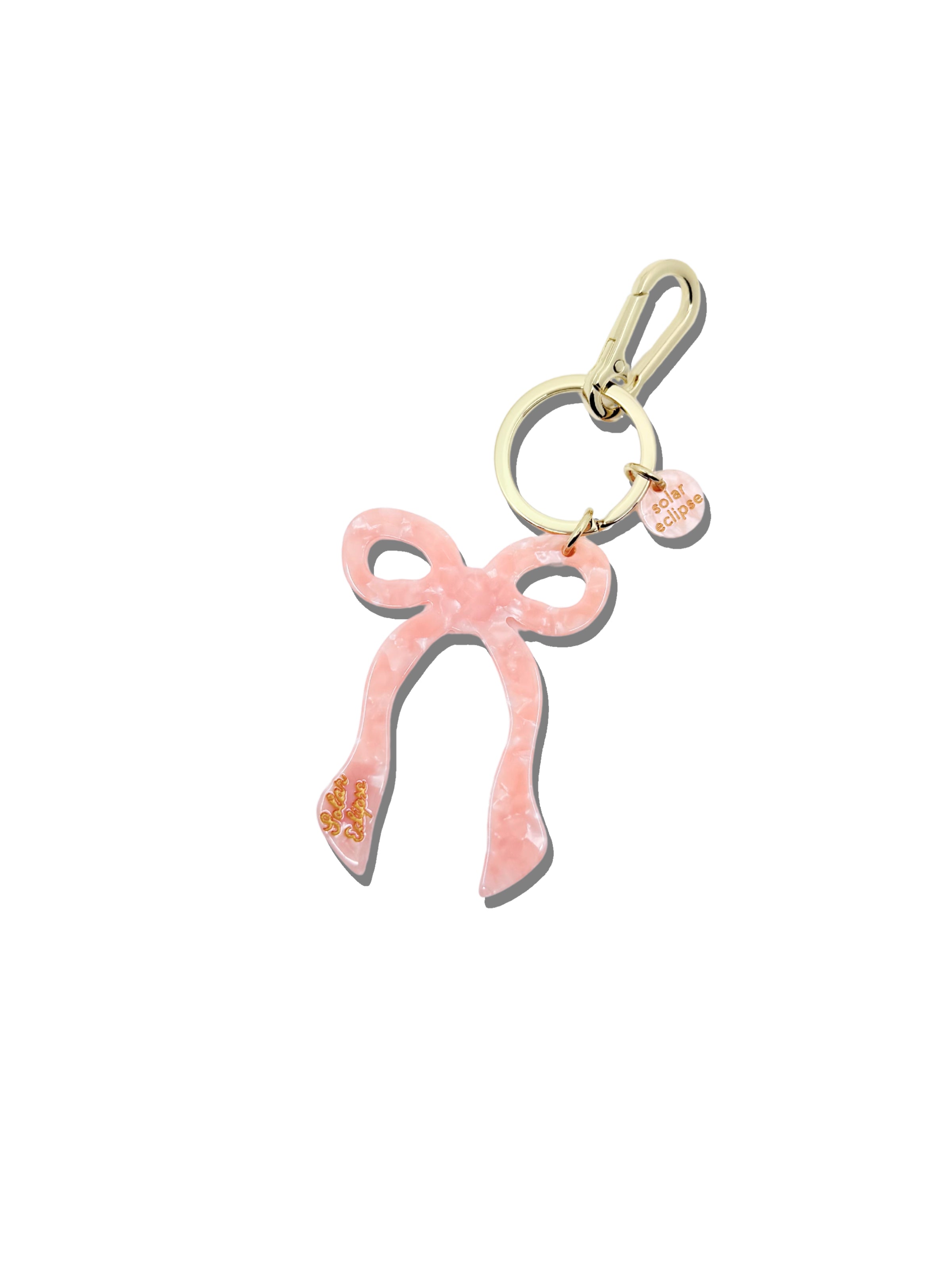Hand-painted Coquette Bow Bag Charm + Keychain
