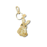 Hand-painted Bunny Bag Charm + Keychain | Eco-Friendly
