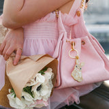 Hand-painted Bunny Bag Charm + Keychain | Eco-Friendly