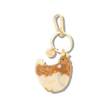 Hand-painted French Hen Bag Charm + Keychain | Eco-Friendly