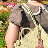 Hand-painted Daisy Cowboy Boot Bag Charm + Keychain | Eco-Friendly