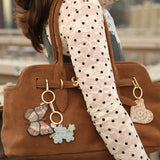 Hand-painted Paisley Heart Bag Charm + Keychain | Eco-Friendly