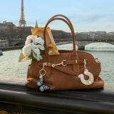 Hand-painted Good Luck Horseshoe Bag Charm + Keychain | Eco-Friendly