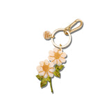 Hand-painted Vintage Daisy Stem Bag Charm + Keychain | Eco-Friendly