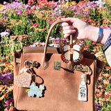 Hand-painted Milk Bag Charm + Keychain | Eco-Friendly