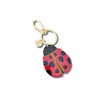 Hand-painted Lady Bug Bag Charm + Keychain | Eco-Friendly