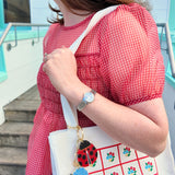 Hand-painted Lady Bug Bag Charm + Keychain | Eco-Friendly