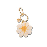 Hand-painted Vintage Daisy Bag Charm + Keychain | Eco-Friendly