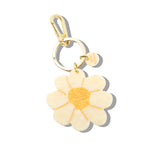 Hand-painted Vintage Daisy Bag Charm + Keychain | Eco-Friendly