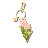 Hand-painted Vintage Tulips Bag Charm + Keychain