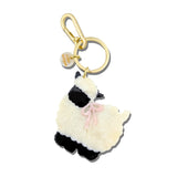 Hand-painted Sheep Bag Charm + Keychain | Eco-Friendly