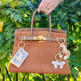 Hand-painted Swallowtail Bag Charm + Keychain | Eco-Friendly