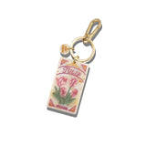 Hand-painted Tulip Seeds Bag Charm + Keychain | Eco-Friendly